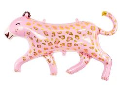 Leopard Folieballon Lyserød
