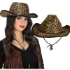 Leopard Cowboyhat Brun
