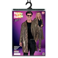 Leopard Pailletfrakke Guld
