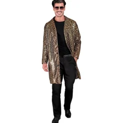 Leopard Pailletfrakke Guld