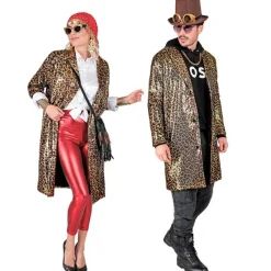 Leopard Pailletfrakke Guld