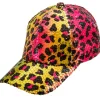 Leopard Paillet Kasket Regnbue