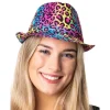 Leopardprikket Regnbue Hat