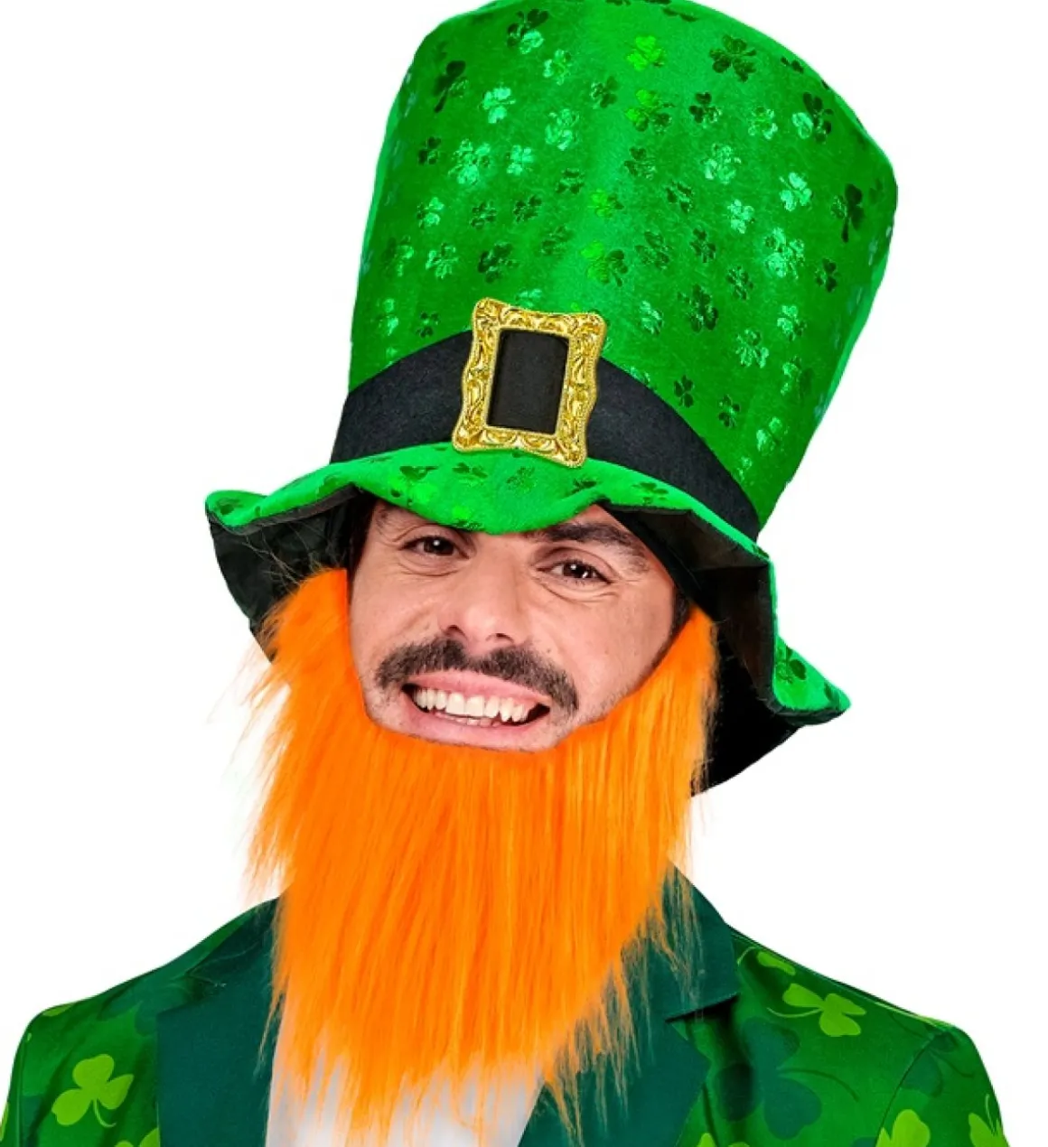 Leprechaun Højhat & Skæg Grøn