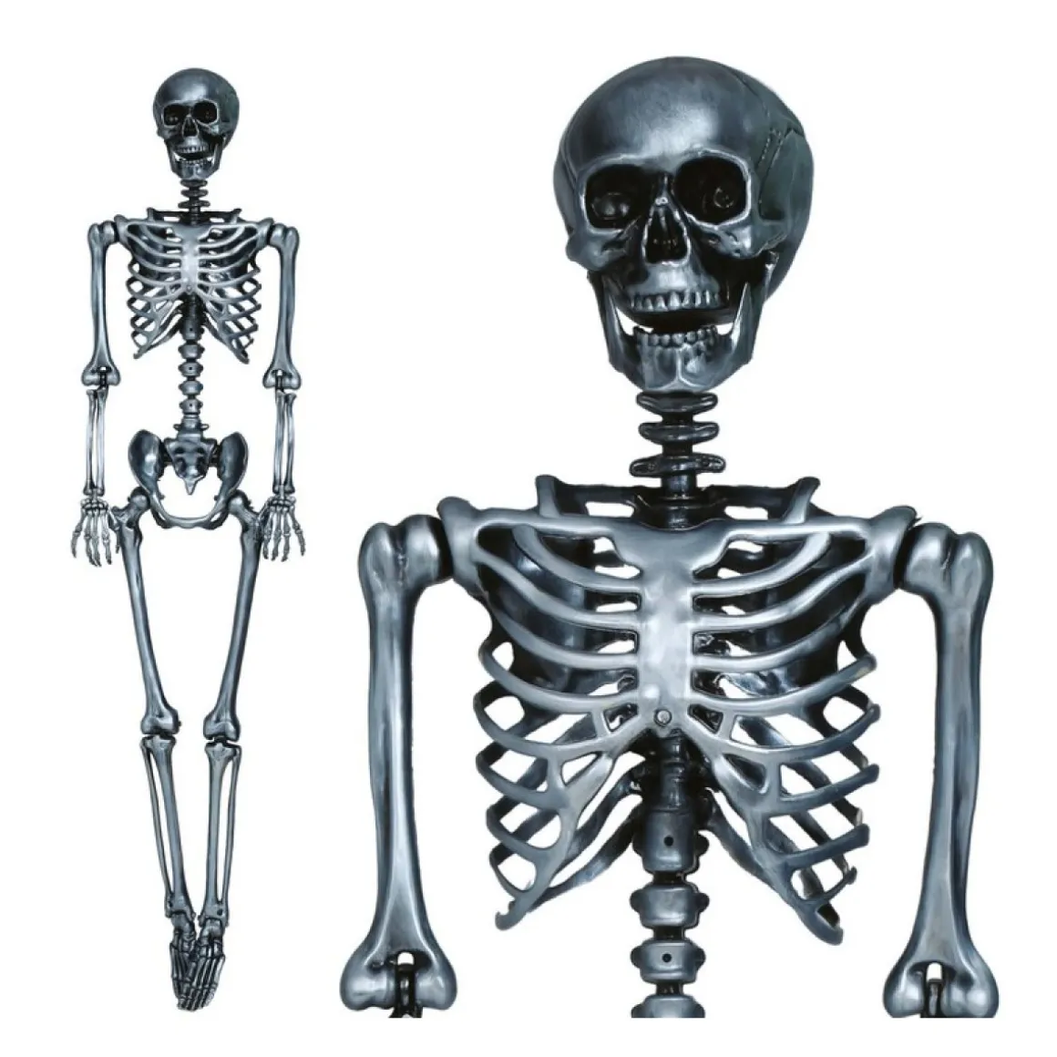 Lifesize Skelet Sølv