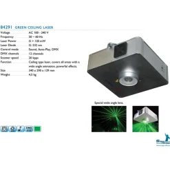 Loftlaser Lyseffekt Projektor Grøn