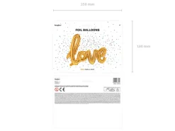 Love Folieballon Guld