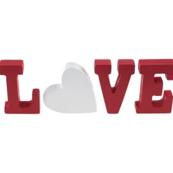 Love Bogstaver Træ Rød/Hvid