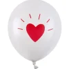 Love Hjerte Latexballoner Hvid