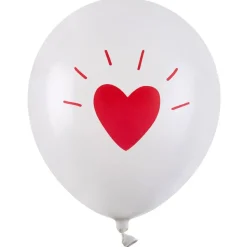 Love Hjerte Latexballoner Hvid
