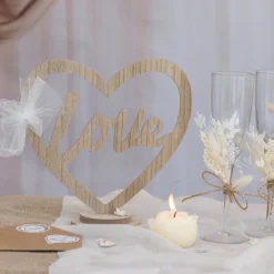 Love Træ Borddekoration