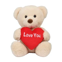 Love You Bamse Beige/Rød