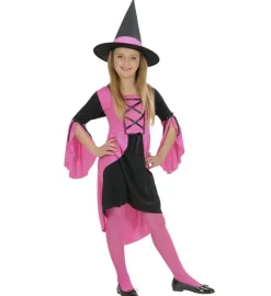 Lyserød Heks Børnekostume