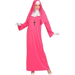Lyserød Nonne Kostume