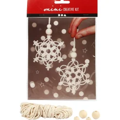 Macramé Juletræspynt: Iskrystal, DIY