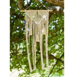 Makramé Vægophæng Hvid