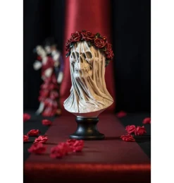 Marmor Skeletbrud Skulptur