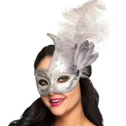 Maskerade Øjenmaske Sølv