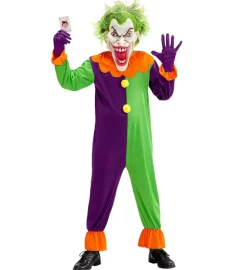 Maskeret Joker Børnekostume