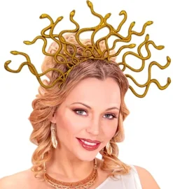 Medusa Slange Hårbøjle Guld