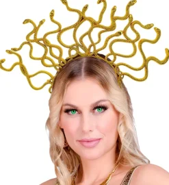 Medusa Slange Hårbøjle Guld