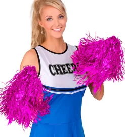 Metalliske Cheerleader Pom Poms Pink