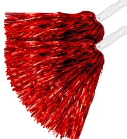 Metalliske Cheerleader Pom Poms Rød