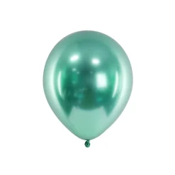 Metalliske Latexballoner Bottle Green