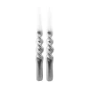 Metalliske Spiral Lys Hvid/Sølv