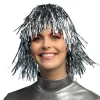 Metallisk Paryk Sølv