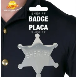 Metal Sherifstjerne Sølv