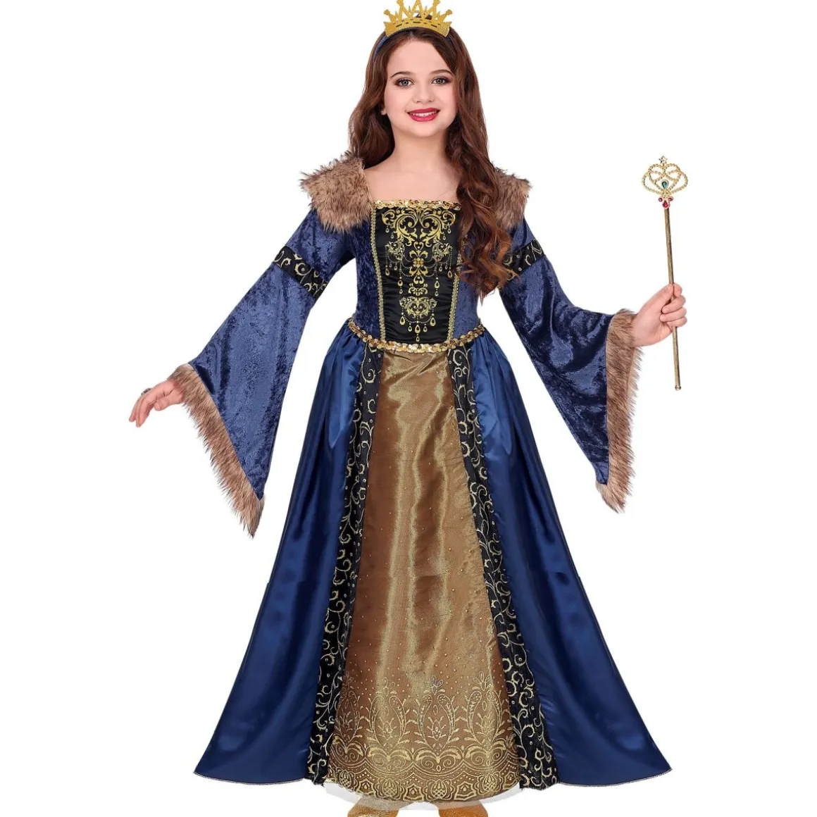 Middelalder Dronning Børnekostume