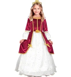 Middelalder Prinsesse Børnekostume Rød