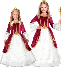 Middelalder Prinsesse Børnekostume Rød
