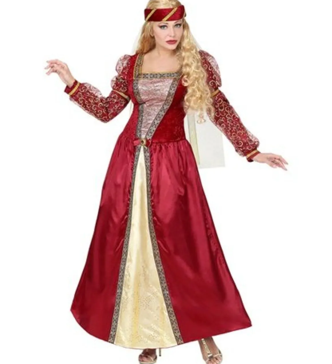 Middelalder Prinsesse Kostume Rød