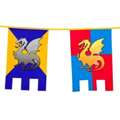 Middelalder Våbenskjold Flagguirlande