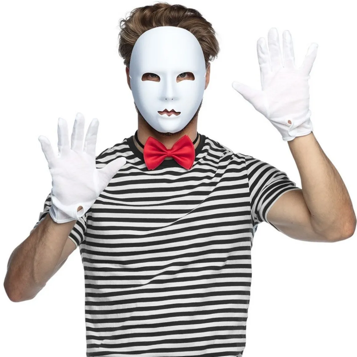 Mime Maske Hvid
