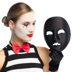 Mime Maske Sort