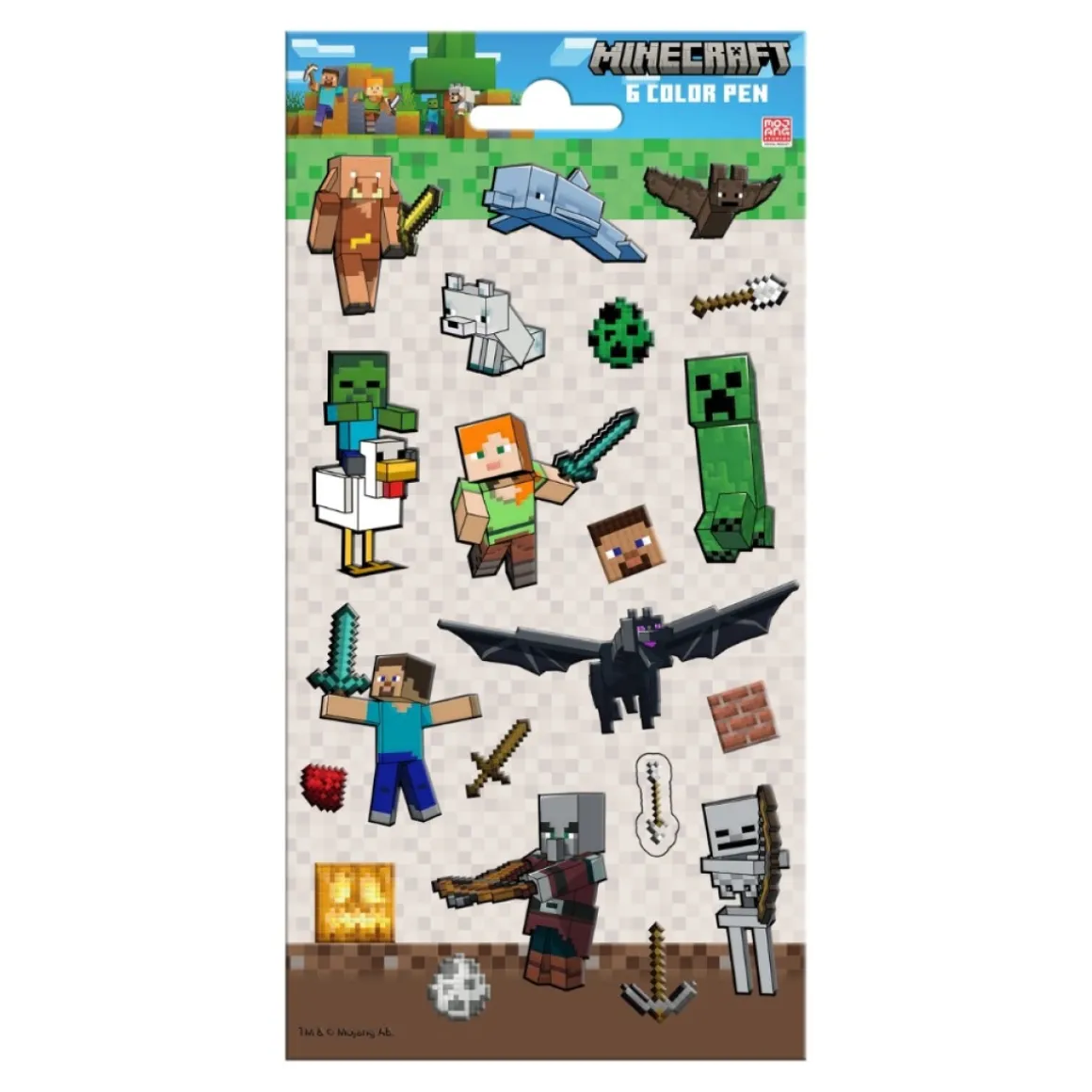 Minecraft® Klistermærkeark