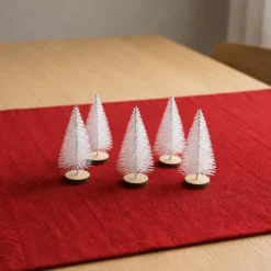 Mini Glimmer Juletræer Hvid