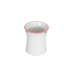 Mini Mælkekande Vase Hvid/Rosa