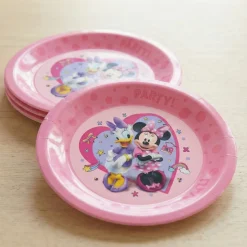 Minnie Mouse® Genanvendelige Plasttallerkener Lyserød