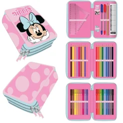 Minnie Mouse® Prikket Fyldt Penalhus Lyserød