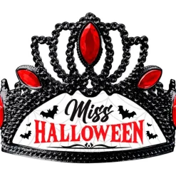 Miss Halloween Tiara Sort/Rød