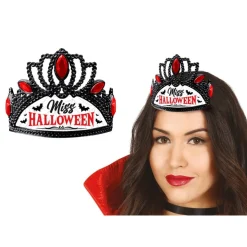 Miss Halloween Tiara Sort/Rød