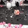 Mønstret Organza Bordløber Sort