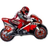 Motorcykelracer Folieballon Rød