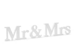 Mr & Mrs Skilt Træ Hvid