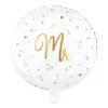 Mr Folieballon Hvid/Guld