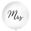 Mrs Kæmpe Ballon Hvid